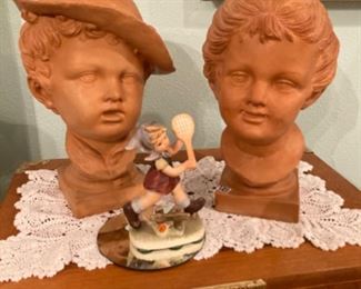Child bust statues from the 1960’s and Hummel.