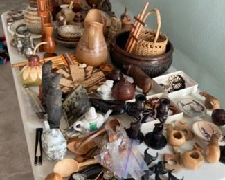 Items from Peru, Africa, China.