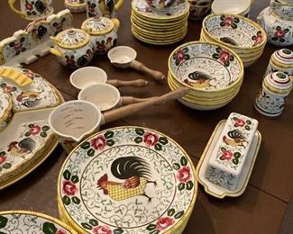 1950’s Rooster and Roses with all the extras!  Check out the collectibility online!