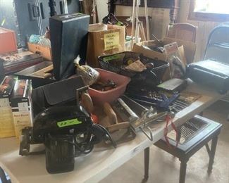 Tools, Saw, Hedge Trimmer, Press Cane Bench, etc.
