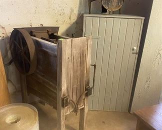 Corn Sheller, Small Wainscot Cabinet