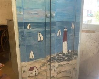 Painted Wood Cabinet