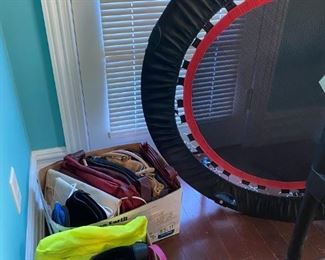 Handbags and Mini Trampoline