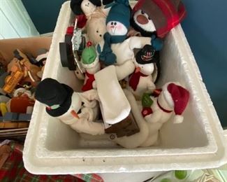 Box lot of snowmen