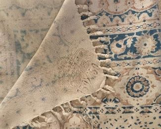 Vintage/ Handmade stamped Iran/Persian Table cloth.