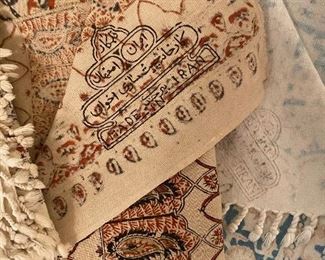 Vintage/ Handmade stamped Iran/Persian Table cloth.