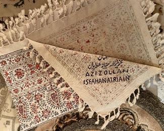 Vintage/ Handmade stamped Iran/Persian Table cloth.