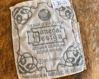 Handwoven wool throw blanket