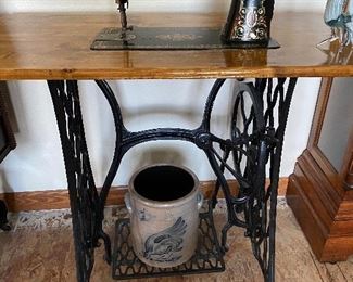 antique sewing machine cast iron legs, 
