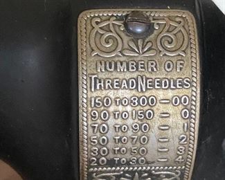 close up of the White sewing machine / Gorgeous antique 