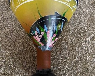 neat little hand painted margarita glass 