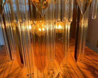 close up of the vintage retro modern light fixture 