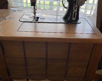 Retro Deco 1940-s sewing machine 