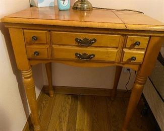 Maple sewing machine case/used as night stand 