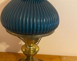 Little glass shade vintage lamp 