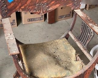 ANTIQUE CHAIR JUST NEEDS SOME TENDER LOVING CARE 