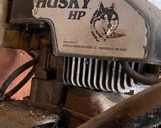 HUSKY AUGER( MOTOR MAY NEED WORK NOT TESTED) AUGER BLADE IS HUGE 