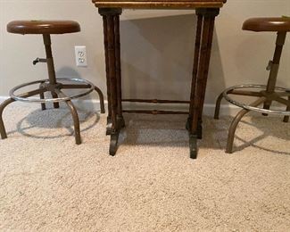 VINTAGE MOD, RETRO SWIVEL INDUSTRIAL STOOLS W