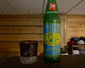 NOTRE DAME VINTAGE 7-UP BOTTLE 