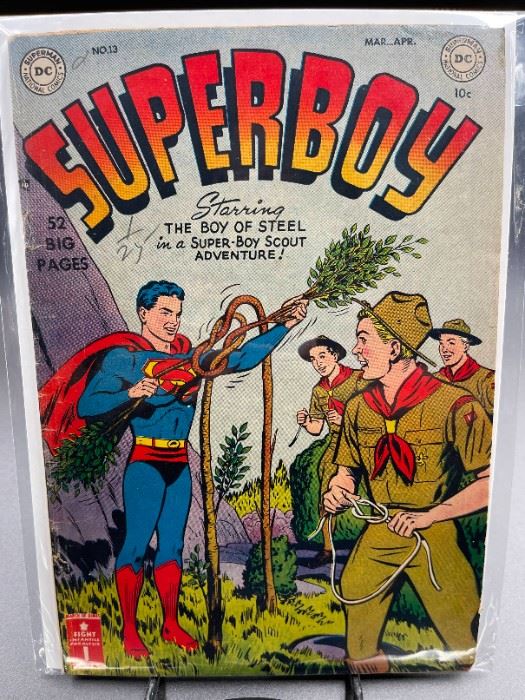 Superboy Comic #13 DC Comics 1951 Golden Age Superman Golden Age KEY BOY SCOUTS COVER 10 Cents
