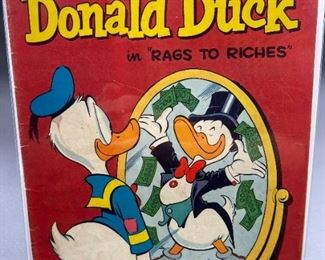 Four Color Comic #356 Dell 1951 Golden Age 10 Cents Donald Duck Rags to Riches Carl Barks Cover