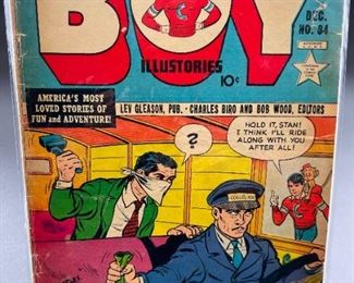 BOY Illustories Comic #84 Lev Gleason Bob Wood Charles Biro 1952 Golden Age 10 Cents Rocketeers