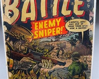 BATTLE Comic #7 Atlas/Marvel Comic 1952 Golden Age War Comic Al Hartley! 10 Cents