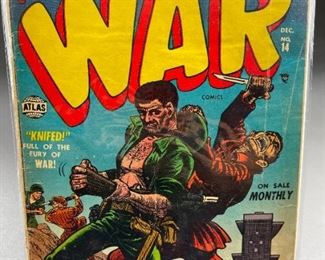WAR Comic #14 Atlas/Marvel 1952 Pre-Code Violent Comic Golden Age War Comic 10 Cents Syd Shores Korean