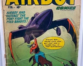 Airboy Comics Vol 8 #1 Hillman Publication 1951 Golden Age War Comic 10 Cents 52 pager