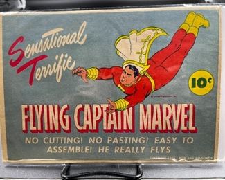 Flying Captain Marvel 1944 Golden Age Reed and Associates Paper Cutout Fawcett Publications