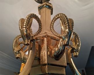 Details that'll make you want to take home this horny goat fixture to adorn your own nest.