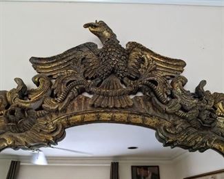 Close-up pic of the eagle topper on the wall mirror. 