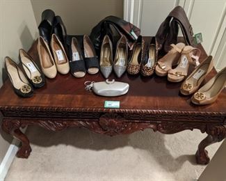 Nice women's shoes, including several pair of Manolo Blahnik, Frye Boots, etc., mostly size 8-9.