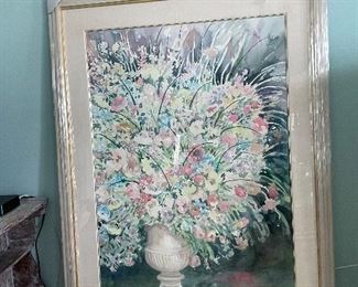 Watercolor reframed 
Approximately 72x 44 "