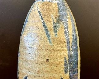 Item 74:  Signed Pottery Vase (narrow neck) - 11": $65
