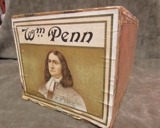 wm penn cigar wood box