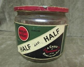glass hanf and half jar