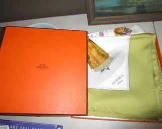 Hermes scarf with box