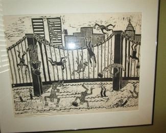 RP Beecher "Black Monday" signed print.
