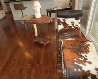 Live edge table/cart vintage