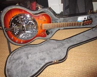 Fender FR-50CE acoustic/electric Resonator with case.