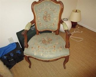 Antique needlepoint chair