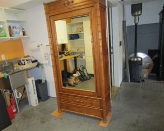 Antique "bamboo" armoire