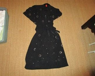 1940's rayon zip dress - perfect