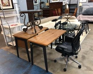 Desk and office chair. 