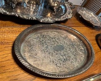 Sterling silver plated tray