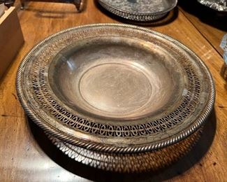 Silver plated tray.