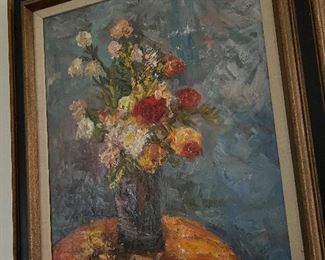 Painting, Beautiful oil, floral 