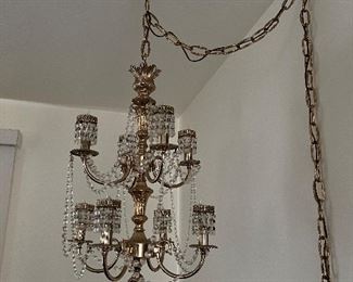 Chain plug in chandelier
