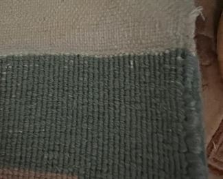 Back stitching of rug